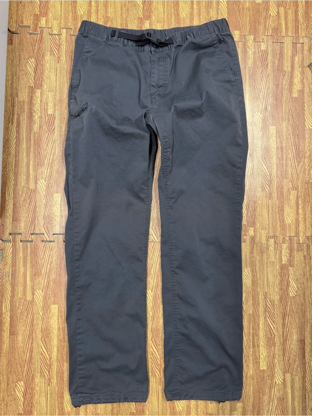 Patagonia Performance Gi IV Belted Pants Organic Cotton Gray Mens Large Hiking